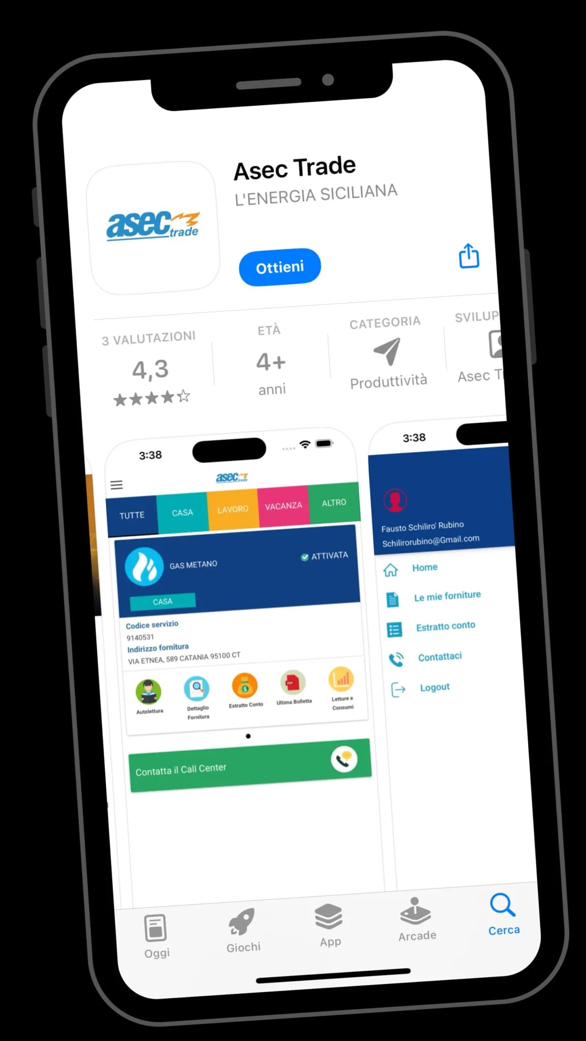 App ASEC Trade su smartphone